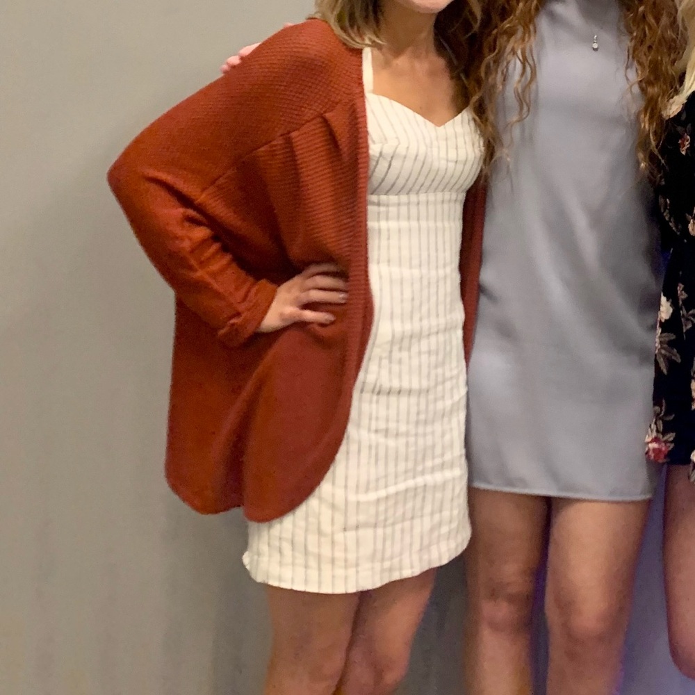 Forever 21 White Striped Mini Dress